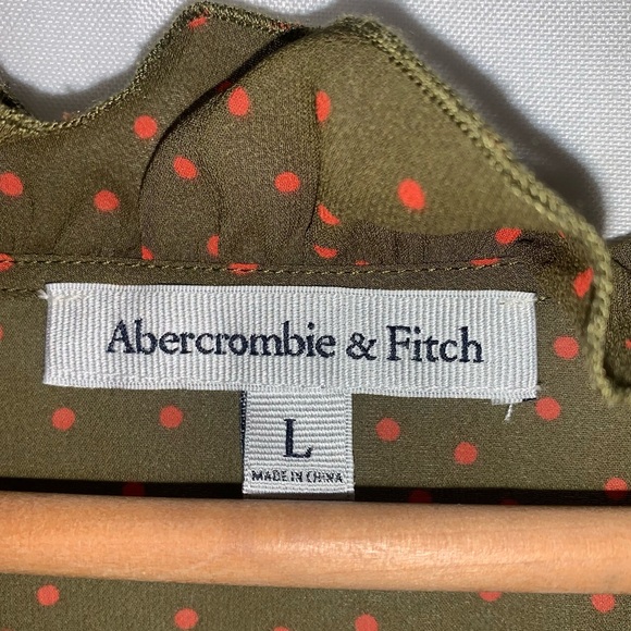 Olive Green Ruffle Blouse - Picture 6 of 7